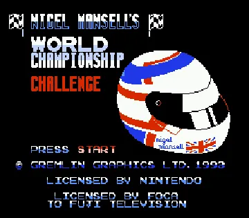 Nigel Mansell's World Championship (Europe) (En,Fr,De,Es,It) screen shot title